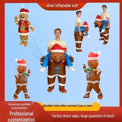 Easter Halloween Christmas Gingerbread Man Inflatable Costume for Stage & Bar Performances