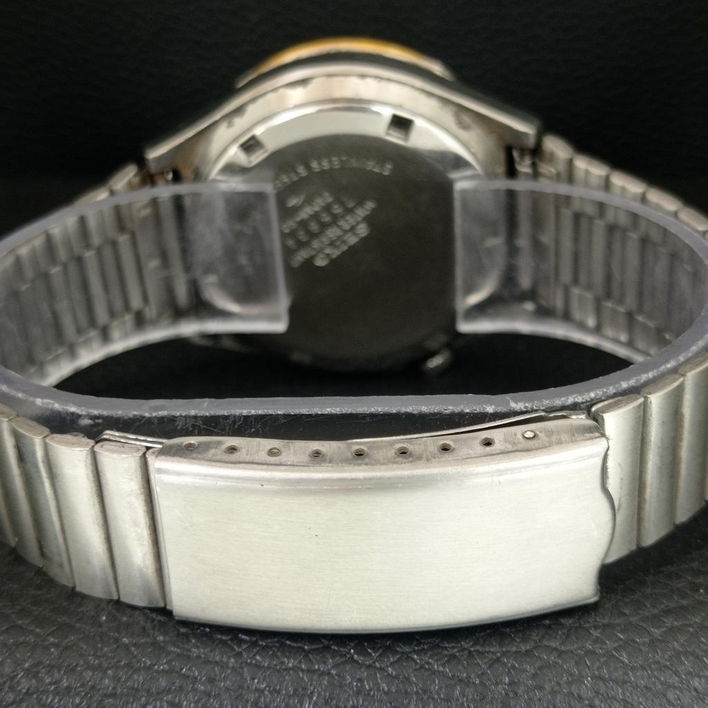 RARE VINTAGE SEIKO 5 AUTOMATIC 7009A JAPAN MENS GOLDEN DIAL WATCH A709534-1