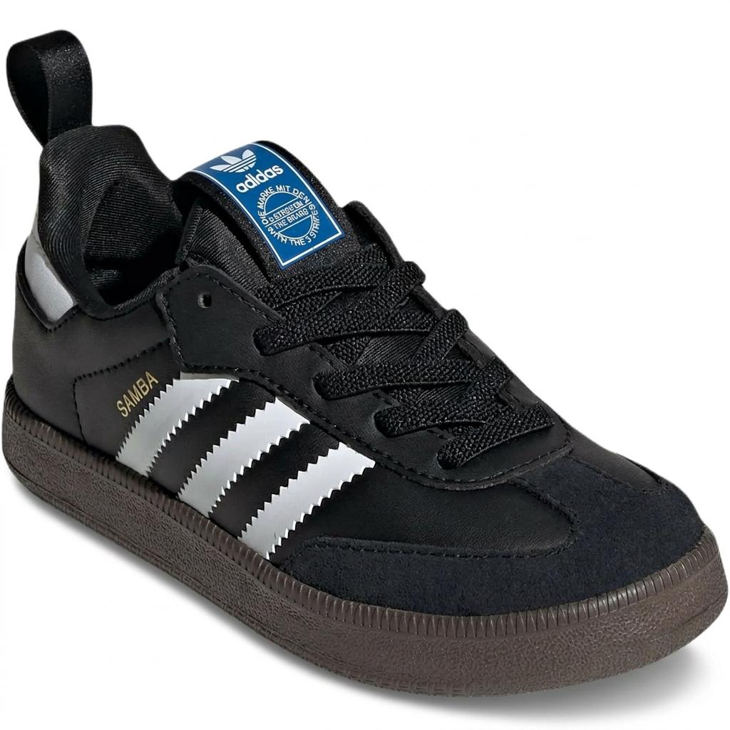 adidas Originals Samba Quickon Vestibilità Comoda Scarpe da Skate Basse per Bambini Scarpe da skate per Bambini Nero Bianco KK2178
