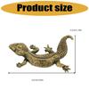 Ready-to-Display Metal Lizards Figurine Requiring No Assembly, with Curled Tail and Scale Texture for Desks or Shelves