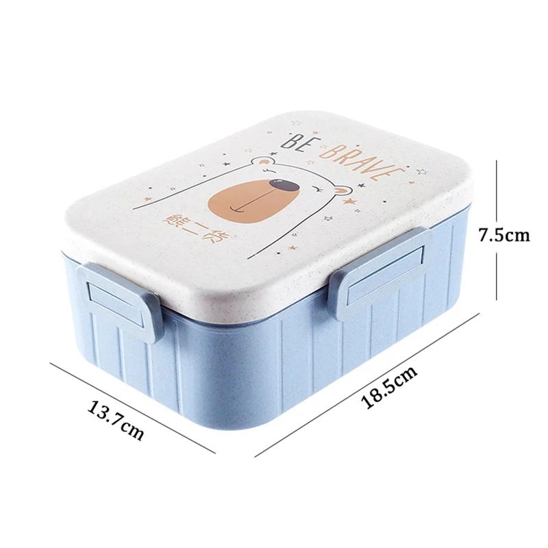Cute Cartoon Lunch Box Microwave Dinnerware Food Storage Container Children Kids School Office Portable Bento Box