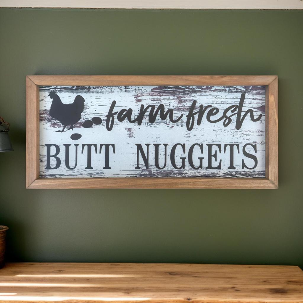 Funny Chicken Signs Chicken Coop Signs For Outside Wooden Frame Home Decorations Wall Art Farmhouse Decor For Farm Kitchen