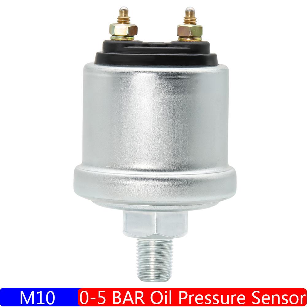 Universal 1/8 NPT M10 0-5 BAR 0-10BAR Mechanical Oil Pressure Sensor Replacement for Oil Pressure Gauge Car Auto Boat