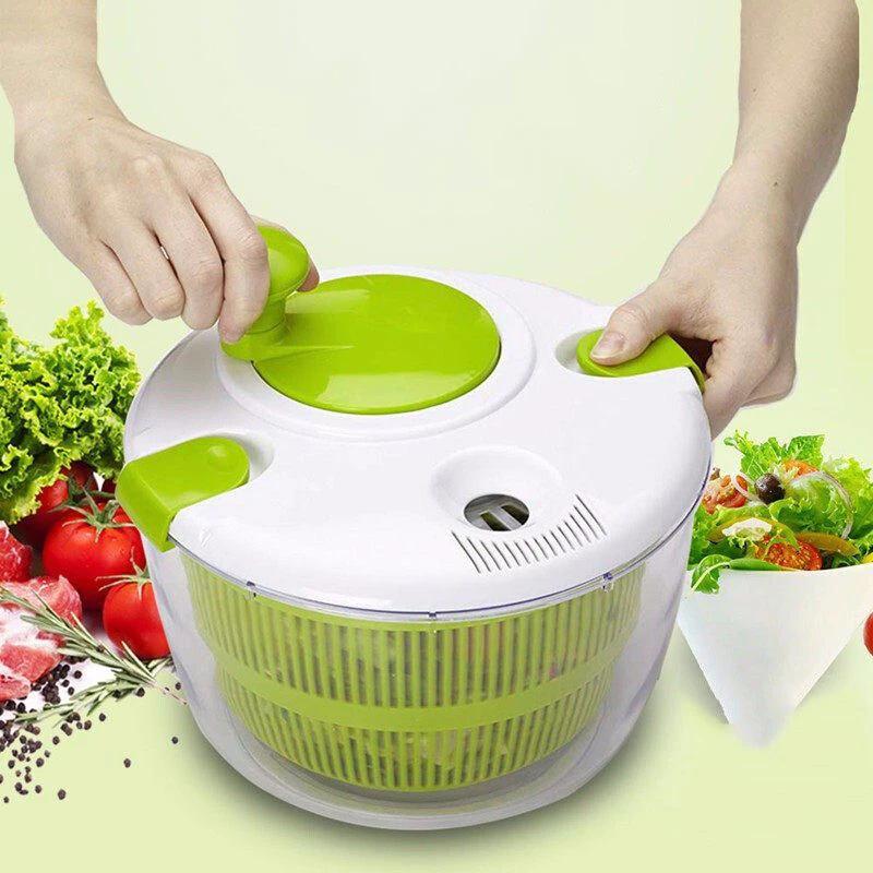 Multifunction Manual Salad Spinner Dryer Vegetable Fruit Food Dehydrator Quick Drying Kitchen Household Vegetable Dehydrator