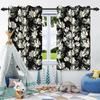 2pcs Luxury Boho Flowers Window Curtains for Home Bedroom Living Room Drakening Heat Insulation Noise Reduction Blackout Drapes