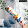 2D Flat, 2D Flat 2D Plane, 1pc Extra Long 10.16x40.64 cm Large Iron Sign - Vintage Abstract Blue, Yellow, Red, Black, White, Gray, Navy Blue, Teal - V