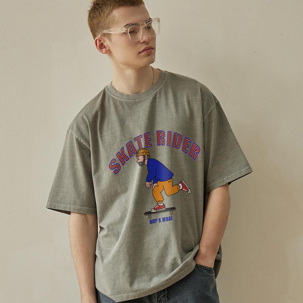 OHP Ohp X Moai Skider Pigment Short Sleeve T-Shirt Z