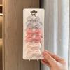 6Pcs/Set New Cute Solid Ribbon Bowknot Hair Clips for Baby Girls Handmade Bows Hairpin Barrettes Headwear Kids Hair Accessories