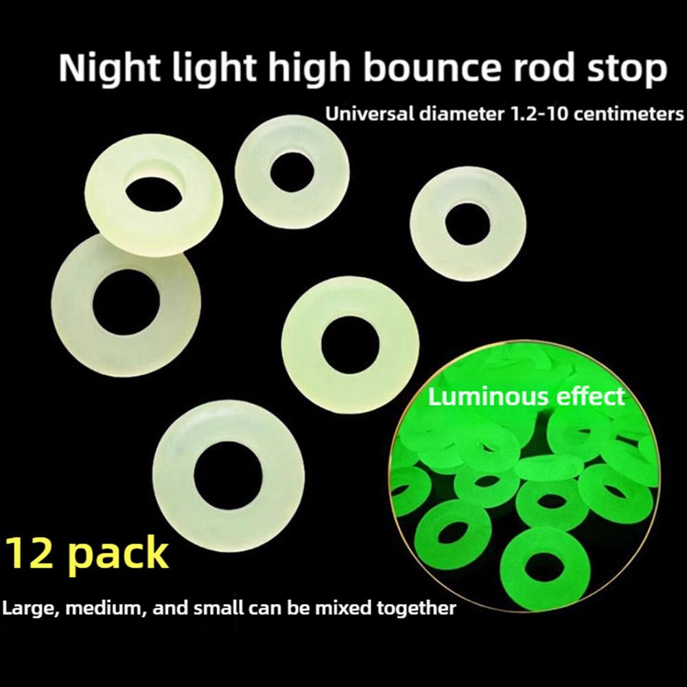 10/20/30pcs Anti-slip Fishing Rod Ring Waterproof Elastic Rod Stop Ring Clip Silicone O-shaped Ring Fishing Tool Accessories