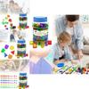 60 Piece Geometric Transparent Building Blocks Montessori Educational Toy Set For Early Learning With Bright Colors For Visual Development And