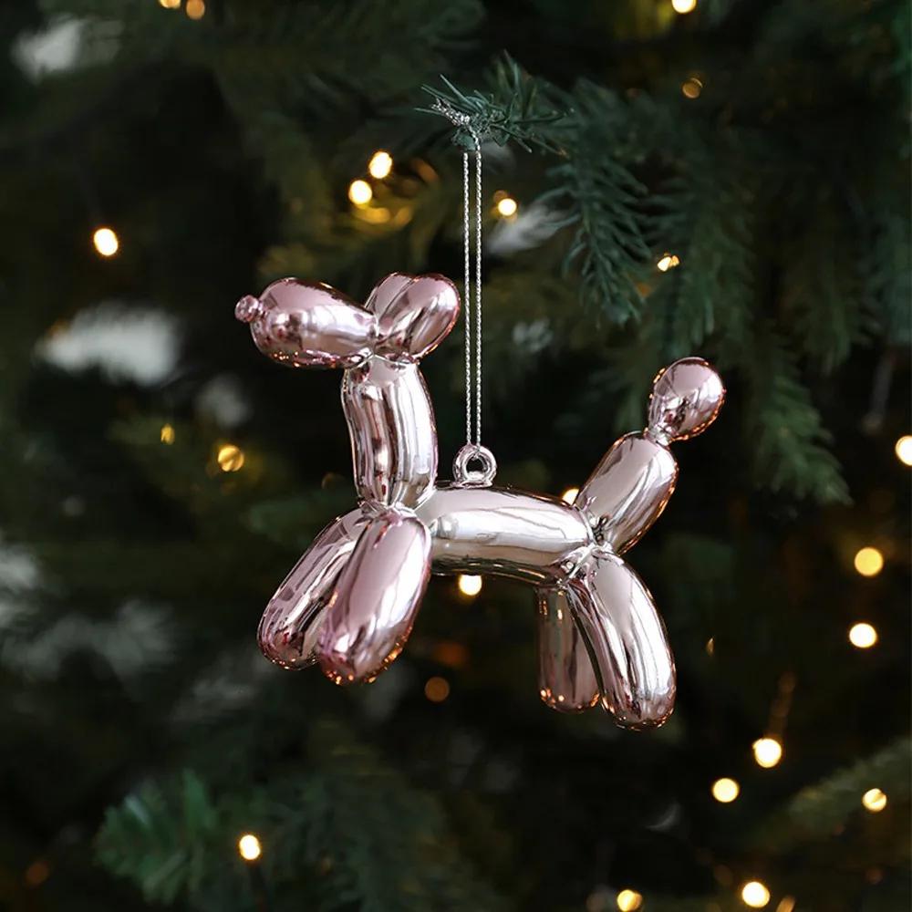 Merry Christmas Pink Hanging Cartoon Christmas Hanging INS 3D Christmas Tree Decoration Pendant Festival Window Display Decor