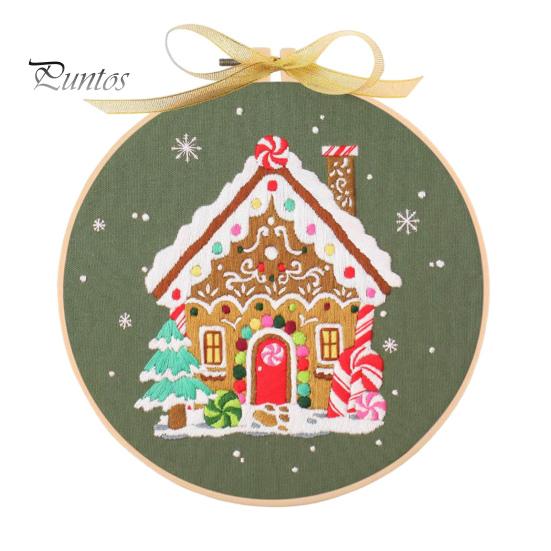 

Рождественский набор для вышивания для начинающих, набор для вышивки своими руками с иглами и нитками, набор для вышивания на рождественскую тематику для взрослых и детей A