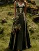 2026 Women's Retro V-Neck Sleeveless Evening Gown - New Artistic Long Dress