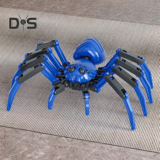 Spider Robot Action Figure with Accessories Movable Joints 3D Printed Model Toy Articulated Dummy Figurine Home Office Decoration Ornament