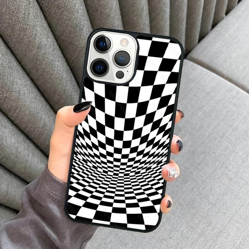 

Crazy Checkered Phone Case For iPhone 17 Air 16 16e 15 13 14 Pro Max 11 12 Plus 2022 MAX Shell Cover coque iPhone 11pro max