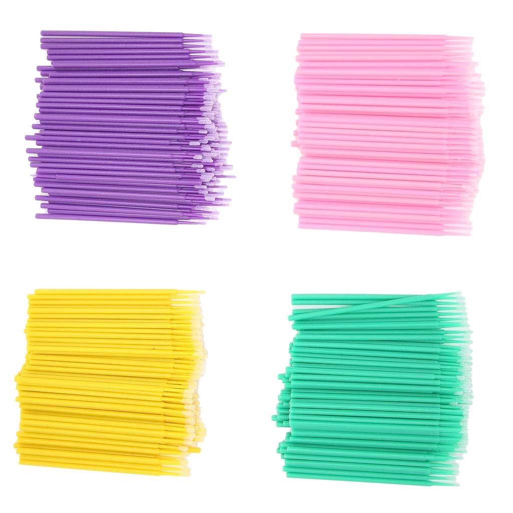 400pcs Bendable Micro Applicator Brushes Micro Wands Supplies for Makeup Eyeliner Application