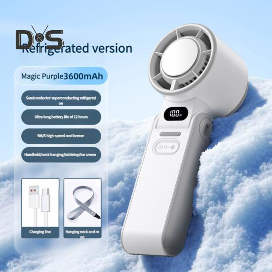 Handlicher Klappventilator, 100-stufige einstellbare LED-Anzeige, wiederaufladbarer USB-Kühlventilator, tragbarer Mini-Persönlicher Ventilator für den Sommer, Reisen und den Außenbereich