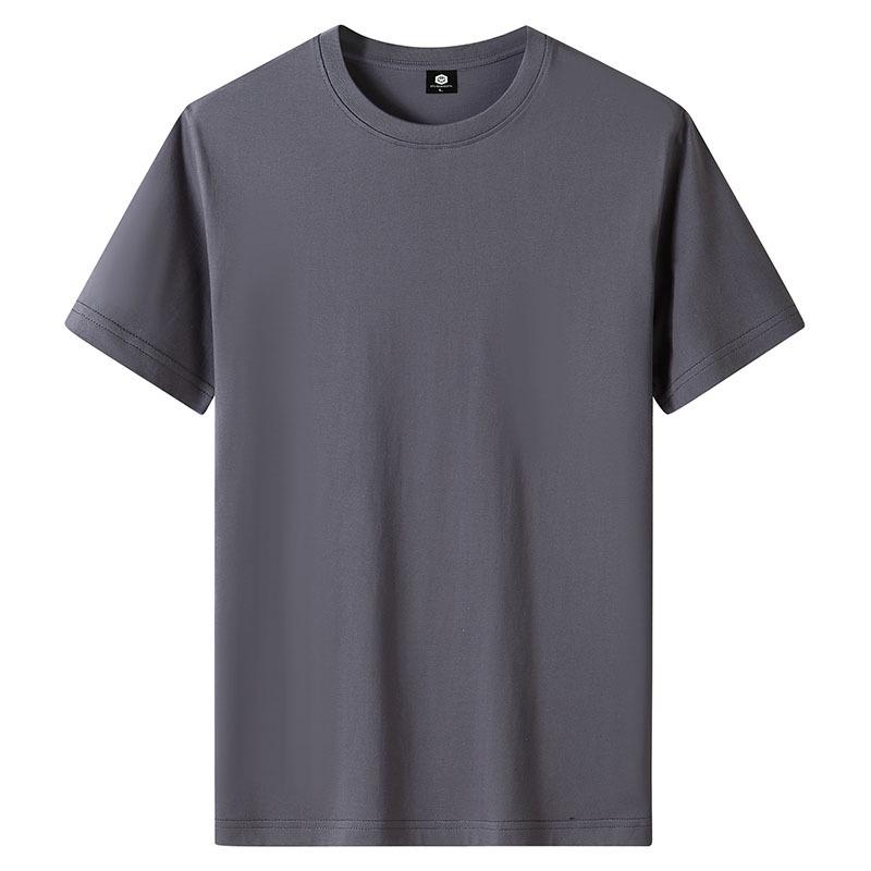 Men's Cotton Short Sleeve Loose Fit Solid Color T-Shirt, Plus Size, Youth Trendy Half Sleeve.
