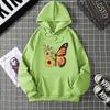 2025 autumn and winter fleece women's sweater threaded cuffs hem loose thermal hooded