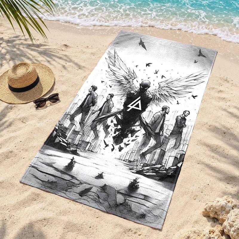 Linkin Park Beach Towel Quick Dry Sand Free Lightweight Beach Towels for Travel Swimming Camping