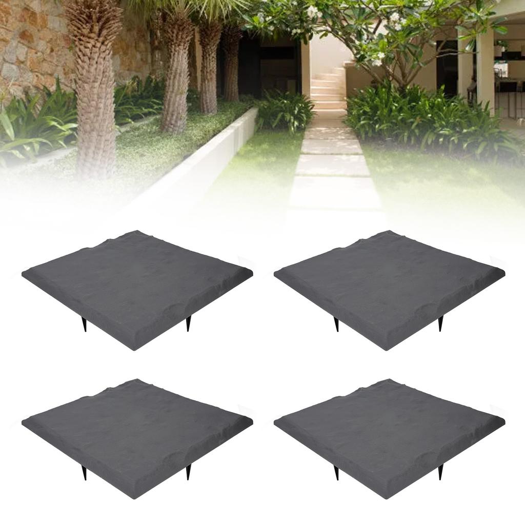 Stepping Stone with Ground Stakes Polypropylene Resin Weatherproof Garden Decor Stepping Stone for Lawn Outdoor
