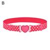 Kids Elastic Belts Girl Stretch Waist Belt Adjustable Heart Belt Uniform Belt for Teen Kids Girls Dresses Belt