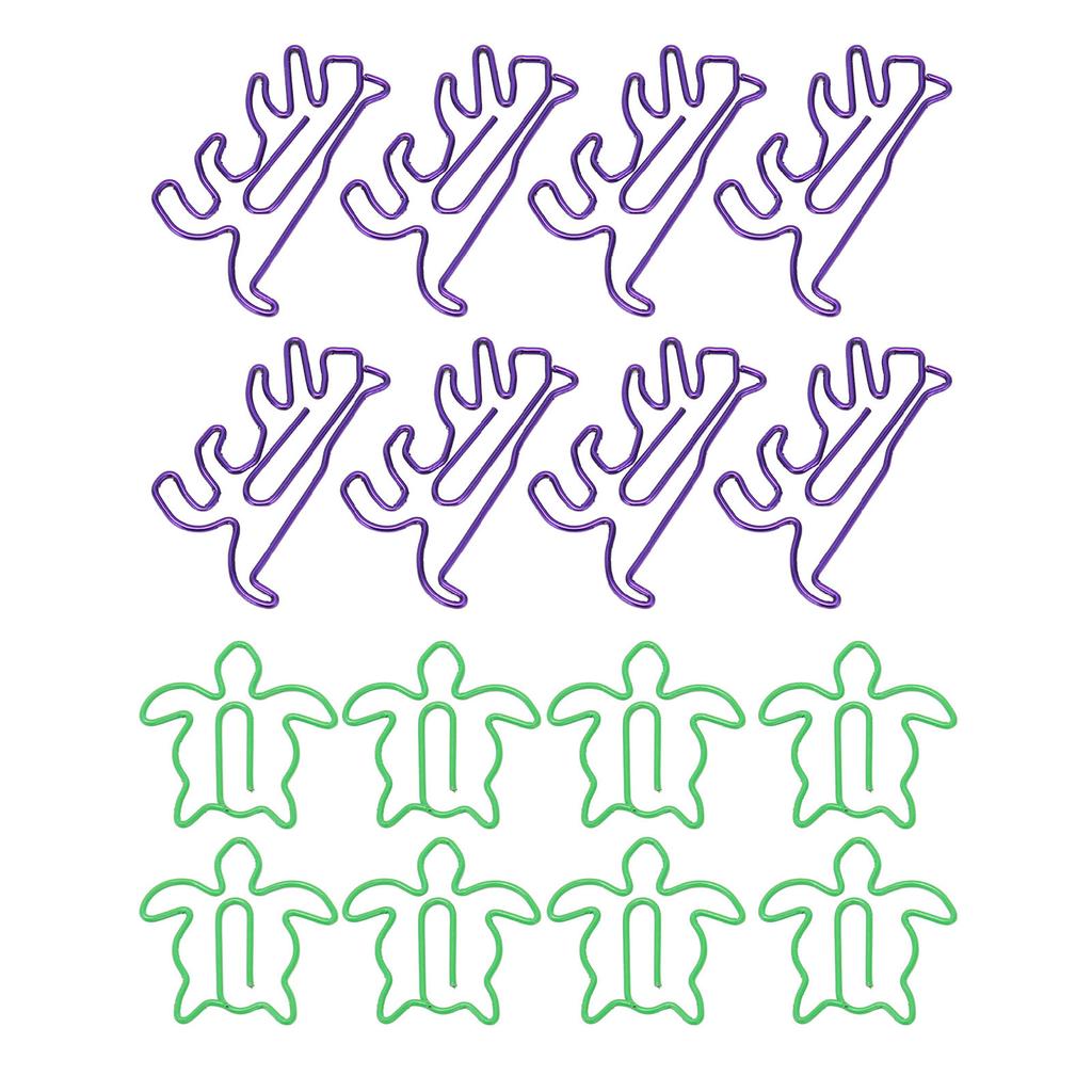 100 Stück niedliche Büroklammern im Tierstil, exquisite, helle, galvanisierte, rutschfeste, ausgefallene Büroklammern für F