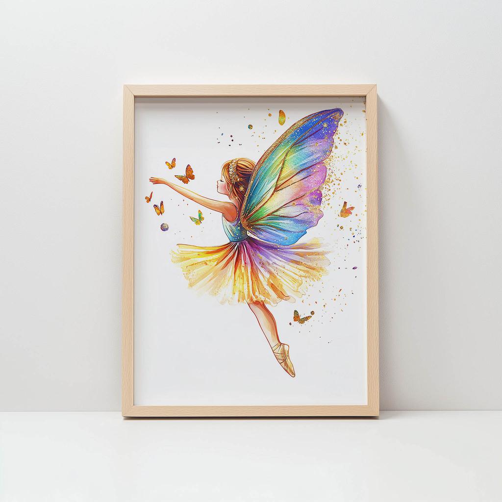 Ballerina W Tańcu - Plakat Dla Małej Tancerki Ballerina W Tańcu - Plakat Dla Małej Tancerki, 50X70 Cm, Bez Ramy, Płótno Premium Na Blejtramie