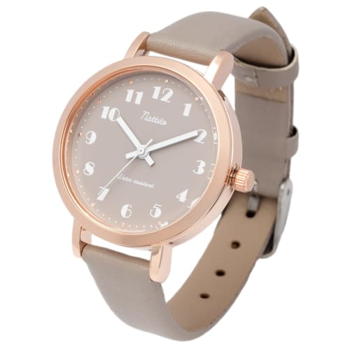 Fieldwork Women's Analog Watch with Leather Strap, Waterproof To 10 ATM, Brown, WP Cape ST302-4