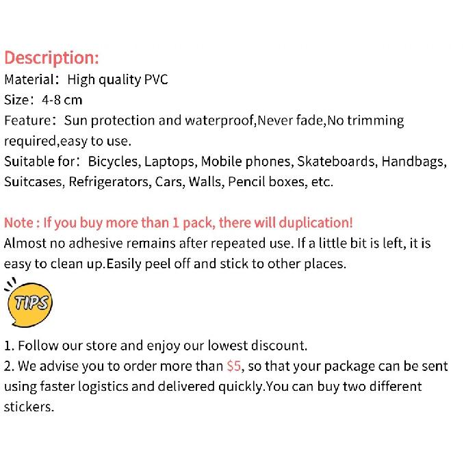 100PCS Kawaii Pikachu Anime Pokemon Stickers for Laptop Suitcase Skateboard Guitar Phone Cartoon Sticker Kid Gift Toys