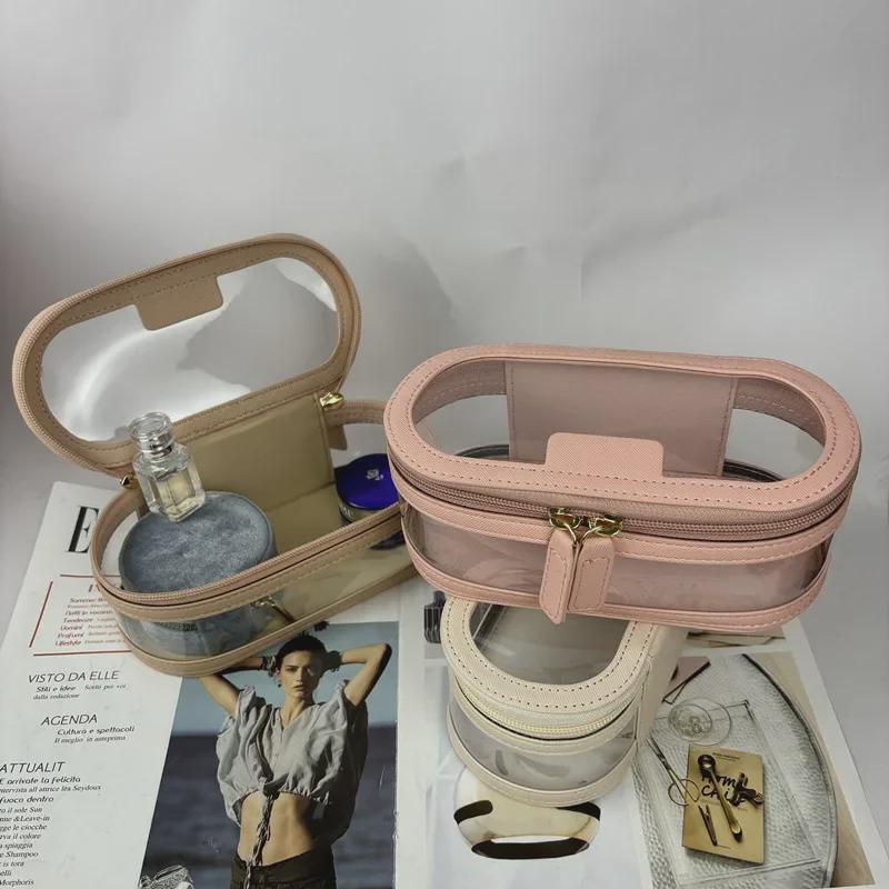 Geantă de toaletă de călătorie multifuncțională din piele PU - Capacitate mare, depozitare cosmetică portabilă