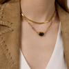 Minimalist Collarbone Chain Featuring Genuine Tigers Eye Crystal Lightweight Design Suitable For Sensitive Skin Wear