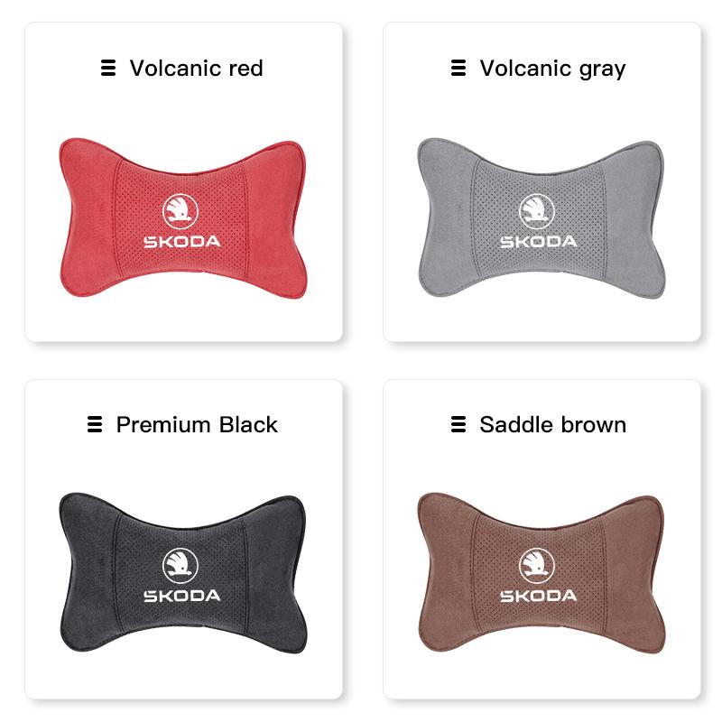 Car Headrest Memory Foam Neck Pillow Auto Accessories For Skoda Yeti Kamiq Kodiaq Karoq Octavia Fabia Rapid Mk3 Superb Derivati Kybf34