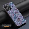 Indian Retro Luxury Fashion Pattern Design Phone Case For iPhone 16 15 14 13 12 11 Plus Pro Max Black Hard Case Sheepskin