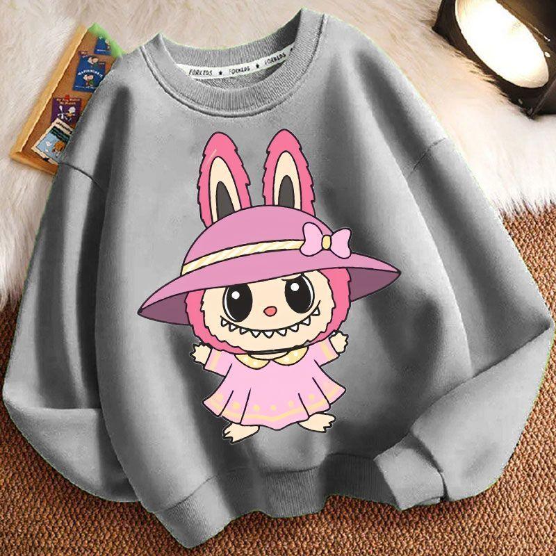 Children's Round-neck Hoodie, Long-sleeved, Fashionable and Loose Coat for Boys and Girls In Spring and Autumn