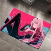 Anime Zero Two Rubber XXL PC Bathroom Mat Anti-slip Absorb Water Long Strip Cushion Bedroon Mat Welcome Doormat