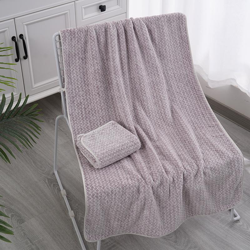 Coral Fleece Towel Bath Towel Two-piece Set for Household Use, Soft and Absorbent Quick Drying Face Towel, Shower Towel