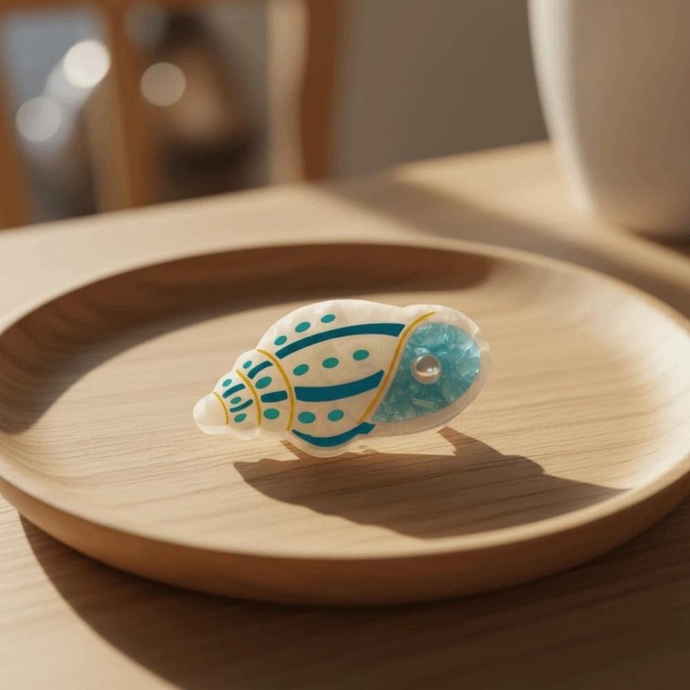 Contrast Color Conch Shark Clip Sweet Acetic Acid Hair Claw Personalized Fish Hair Claw Daily