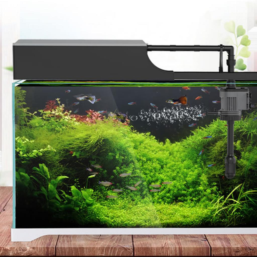 3 en 1   Filtre de Circulation d'Aération d'Aquarium Pompe d'Aspiration d'Eau Accessoire pour Poissons