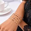 Chic Beads Link Cable Chain Bracelets Colorful Chains Bracelet for Women Waterproof Wrist Jewelry Gifts