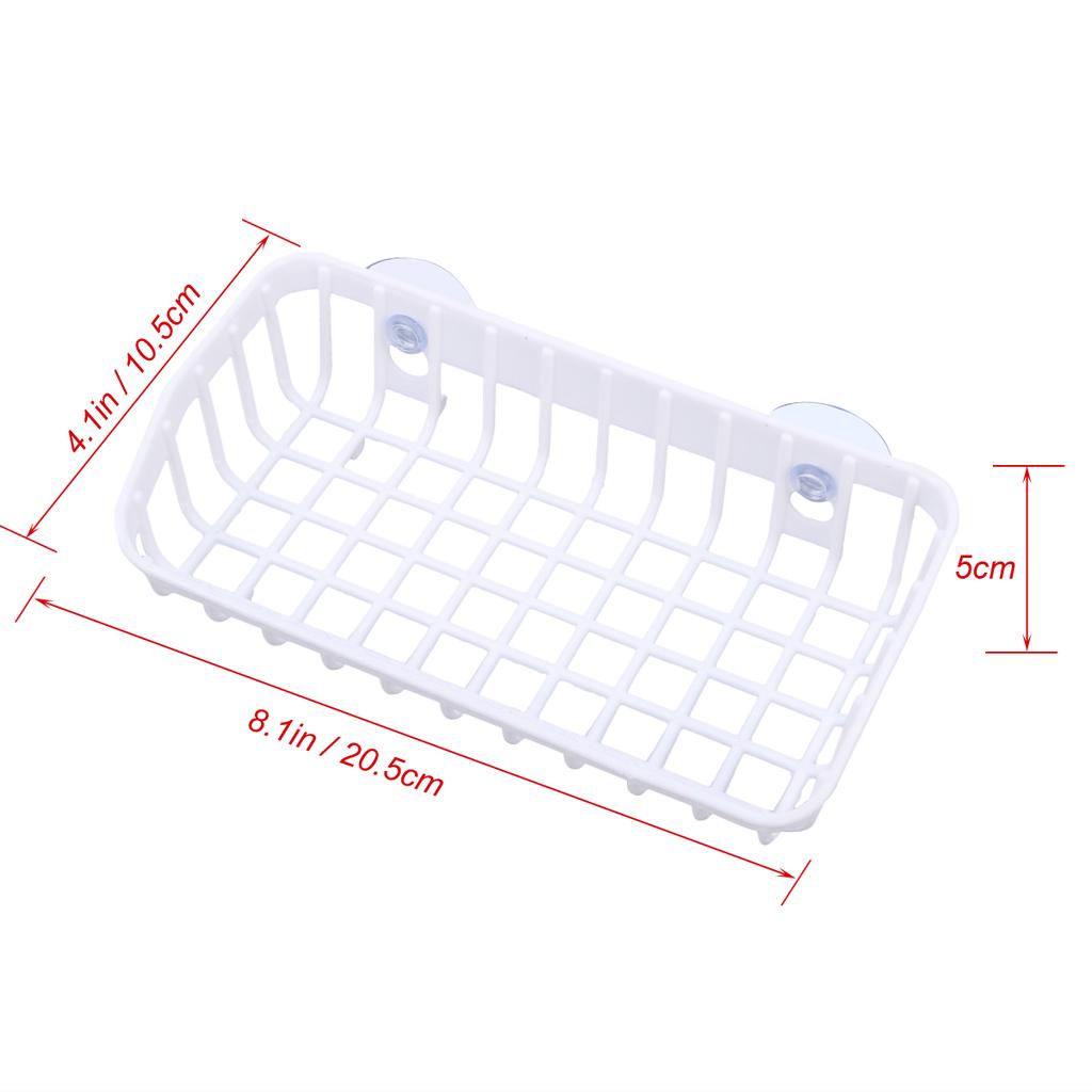 Pink Plastic Suction Storage Rack For Kitchen Bathroom Wall Mount Hollow Drainable Organizer 3Kg Capacity Draining Rack
