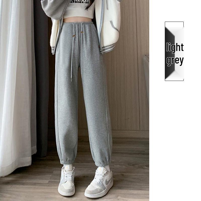 

Maternity Joggers - Spring/Summer Plus Size, Belly-Friendly Casual Pants One Size [80-110 lbs] светло-серый