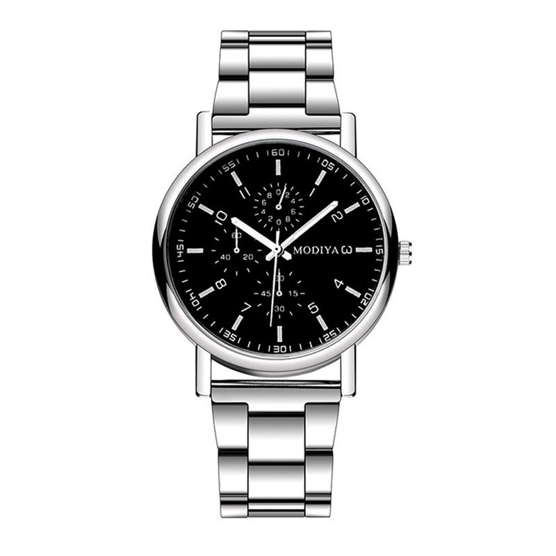 Men's Watch Casual Silver Alloy Band Male Quartz Watches