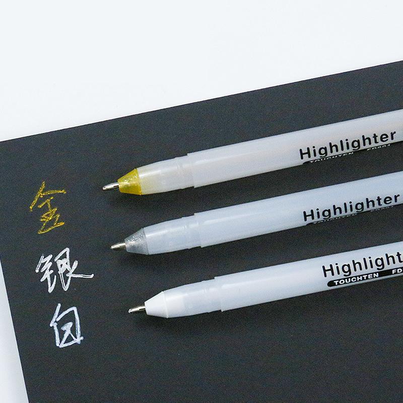 0.8mm Paint Marker Permanent Marker Graffiti Metalic Marker Pens Gold Silver White Pen Writting Drawing Art Supplies