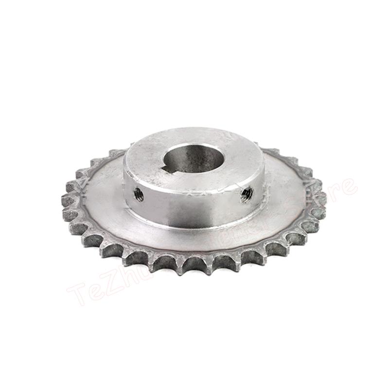 1pc 08B Industrial Drive Sprocket Wheel 45# Steel Chain Gear 10 11 12 13 14 15 16 17 18 19 20 22 23 24 Teeth Bore 10-40mm
