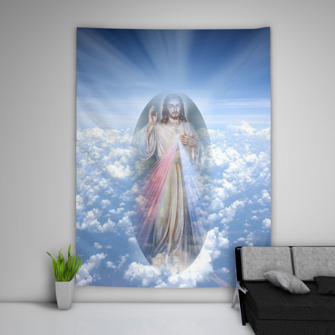 

Jesus Christ tapestry art sofa bed 75x100 чорний