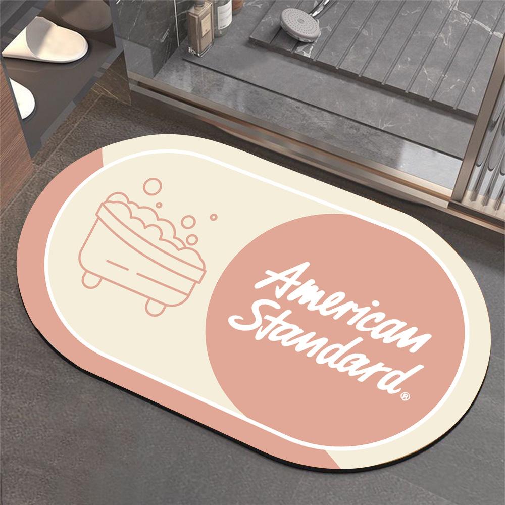 Ceramic Bathroom Gift Floor Mat Doormat Bathroom Absorbent Non-Slip Mat Logo Toilet Carpet Order System