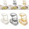 Multi Layer Fruit Rack Metal Vegetable Holder Organizer with Tiered Bowl Design for Kitchen Counter Top and Home Decor
