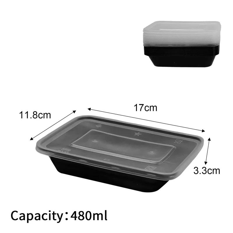 10/30PCS Plastic Bento Box Food Lunch Box Disposable Salad Fruit Storage Box Meal Prep Containers Square Leakproof Takeout Bento