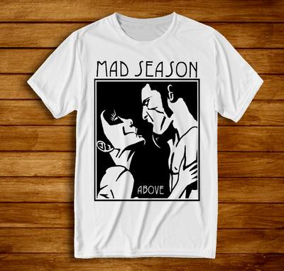 Vintage Mad SEASON Above Baumwolle Weiß Vollgröße Unisex Klassisches Hemd UR060 Unisex T-Shirt